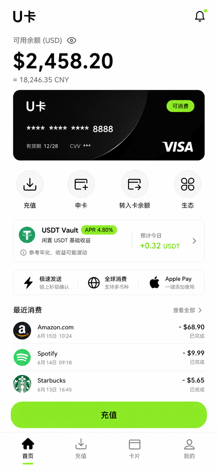 首页 / 资产概览 + Vault